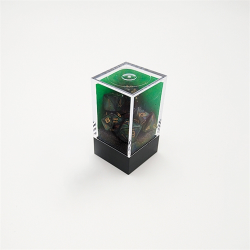 Mini Scarab Jade Gold - Mini Polyhedral Rollespils Terning Sæt - Chessex
